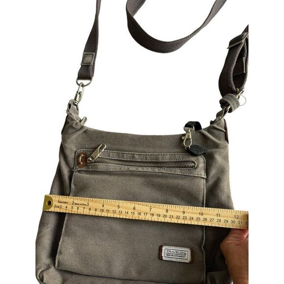 Travelon Anti-Theft Crossbody Bag With Adjustable Strap & Multiple Pockets - Gra - Picture 4 of 15